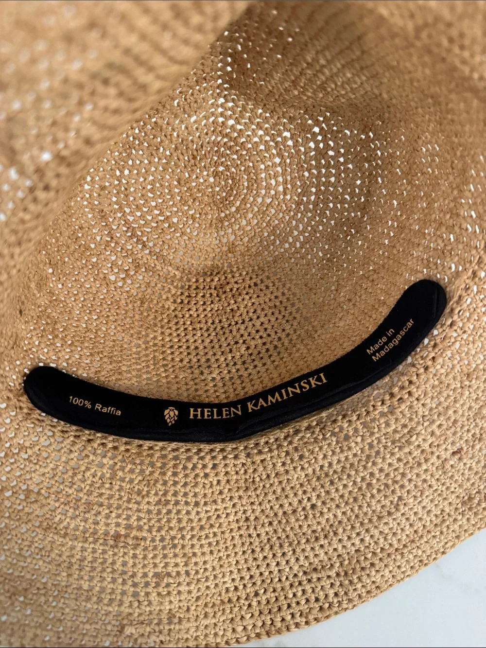 Helen Kaminski | Classic Raffia Packable Woven Sun Hat in Tan | Free Size